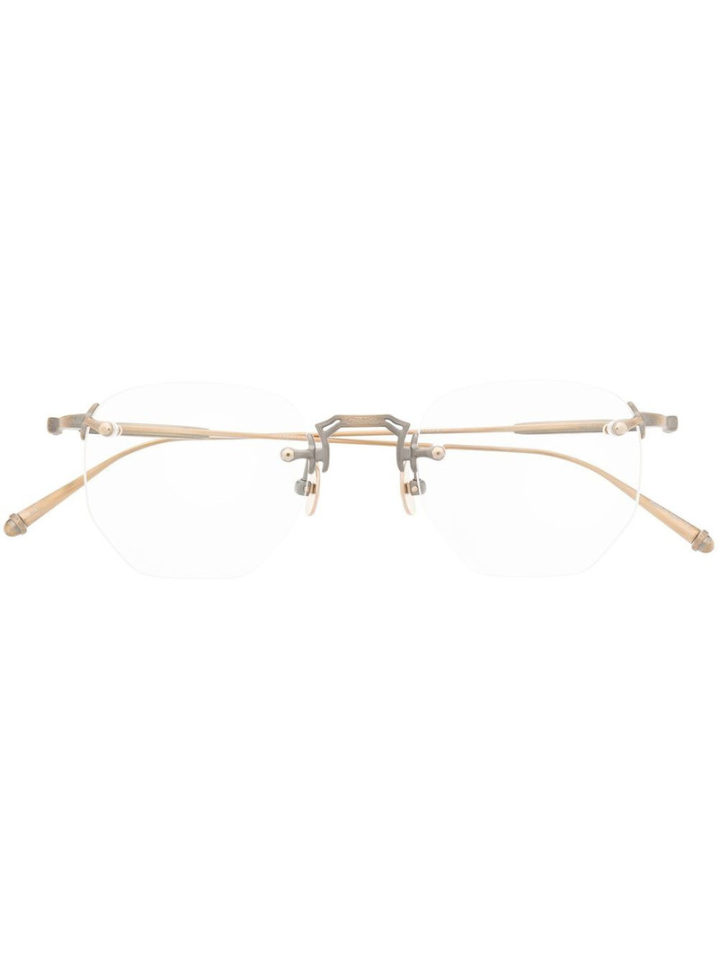 polished geometric-frame glasses 1