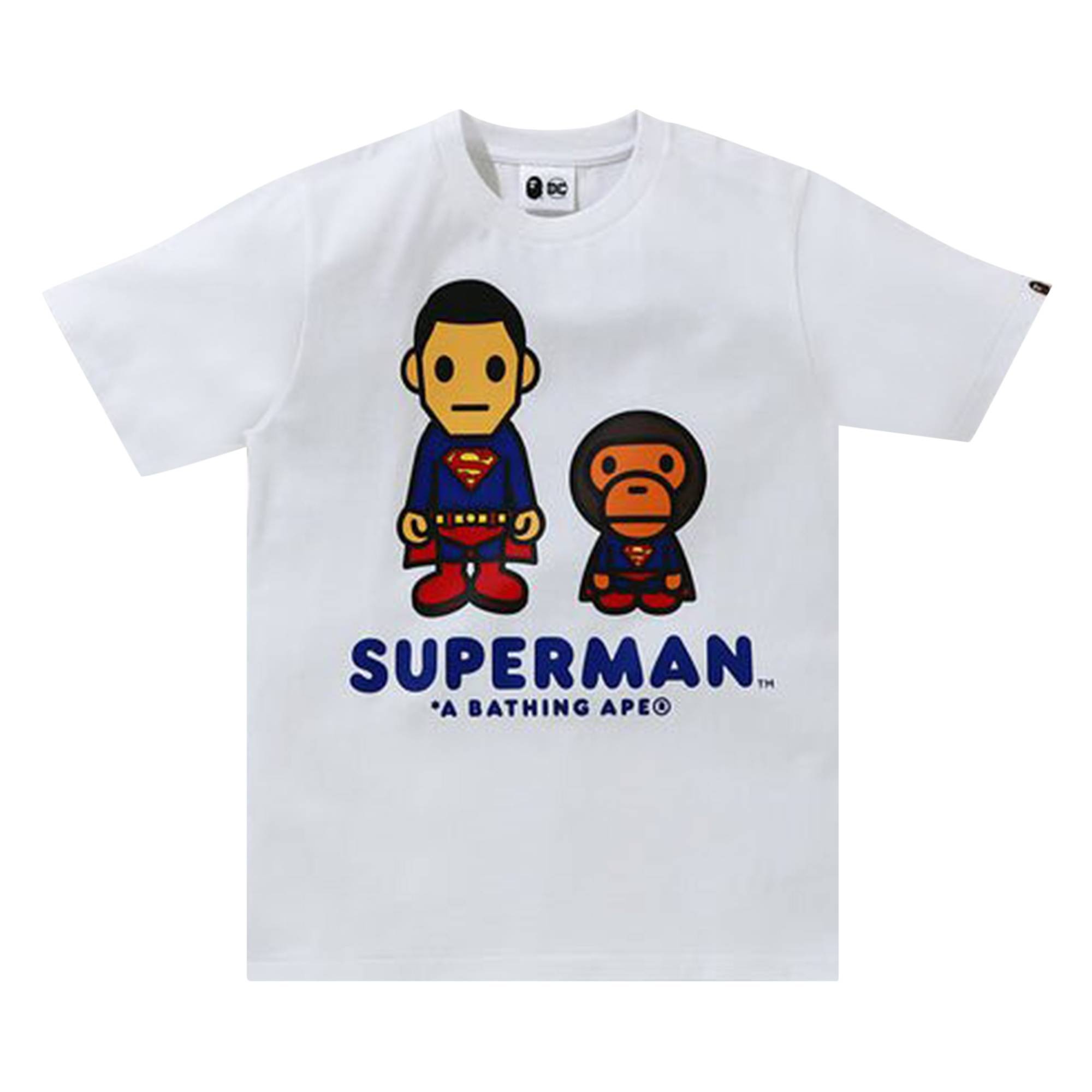 BAPE x DC Baby Milo Superman Tee 'White' - 1