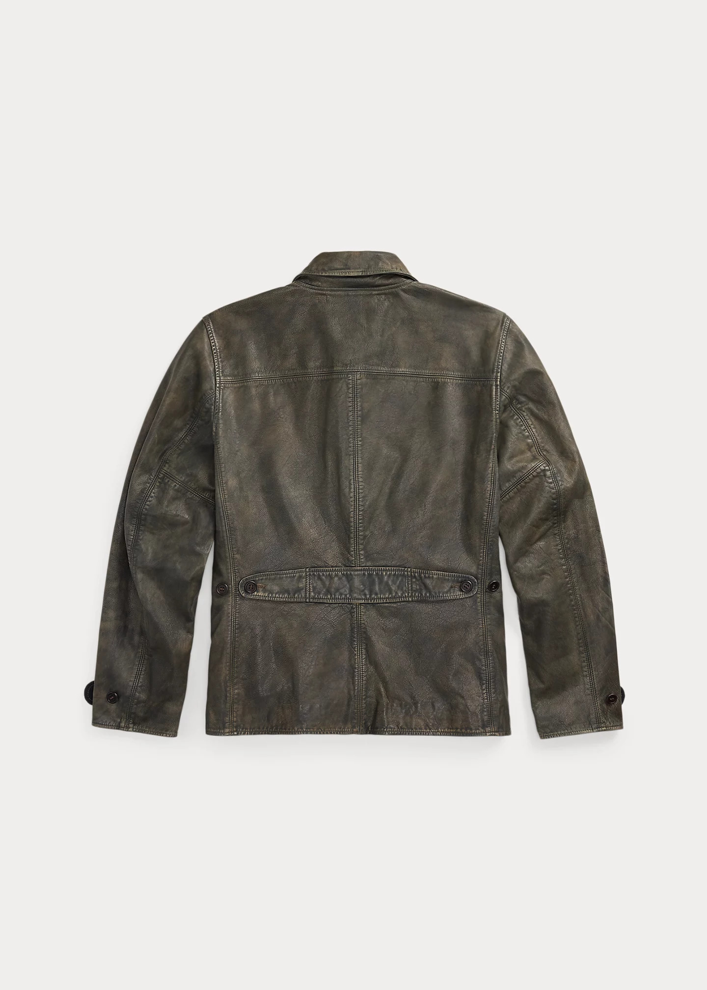 Indigo Leather Car Coat - 2