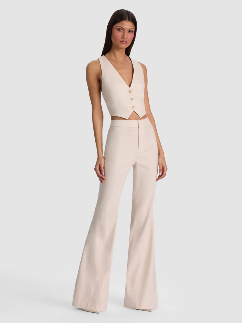 DONNA LINEN VEST - OATMEAL 6