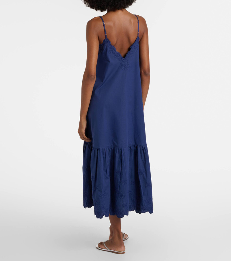 Embroidered cotton midi dress 3