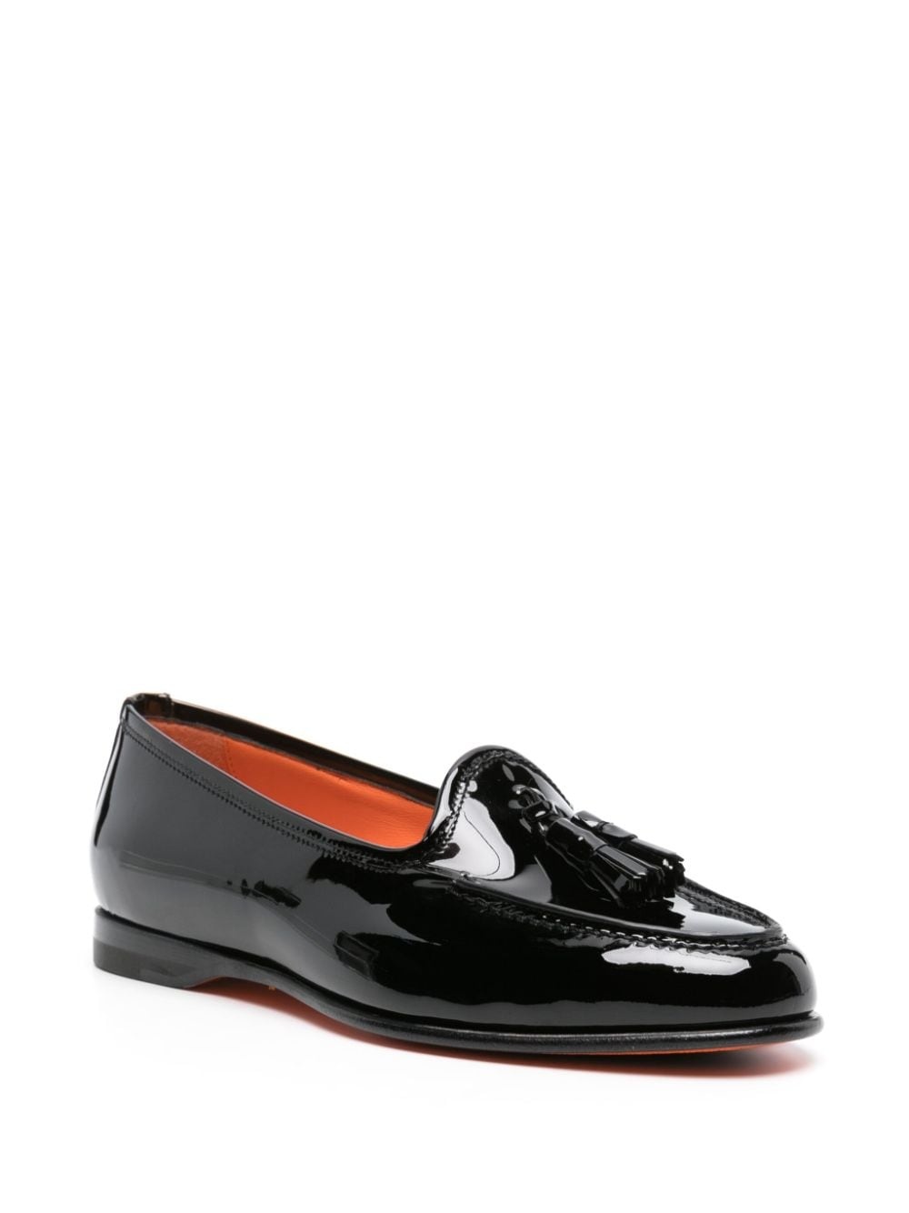 tassel-detail patent loafers - 2