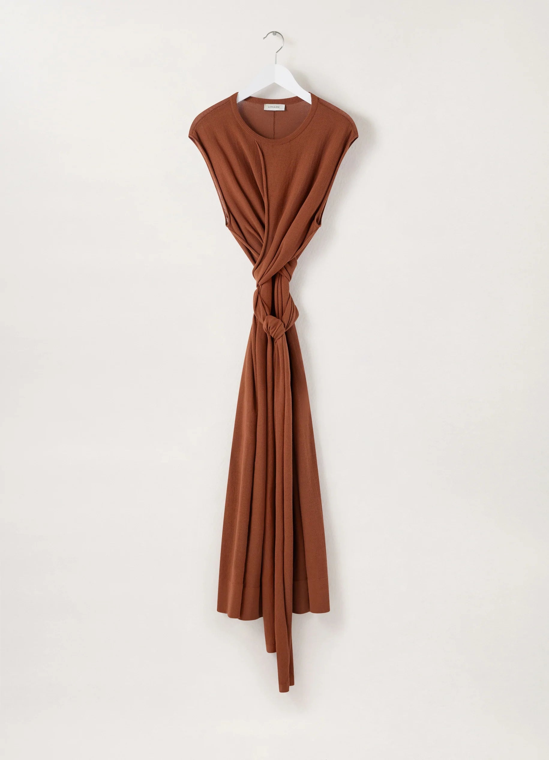 KNOTTED SLEEVELESS DRESS
COTTON CREPE - 1