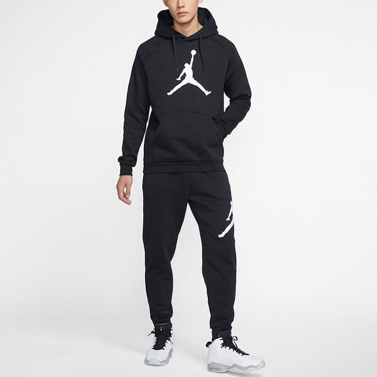 Air Jordan Large logo Printing Fleece Lined Pullover Black DA6802-010 - 3