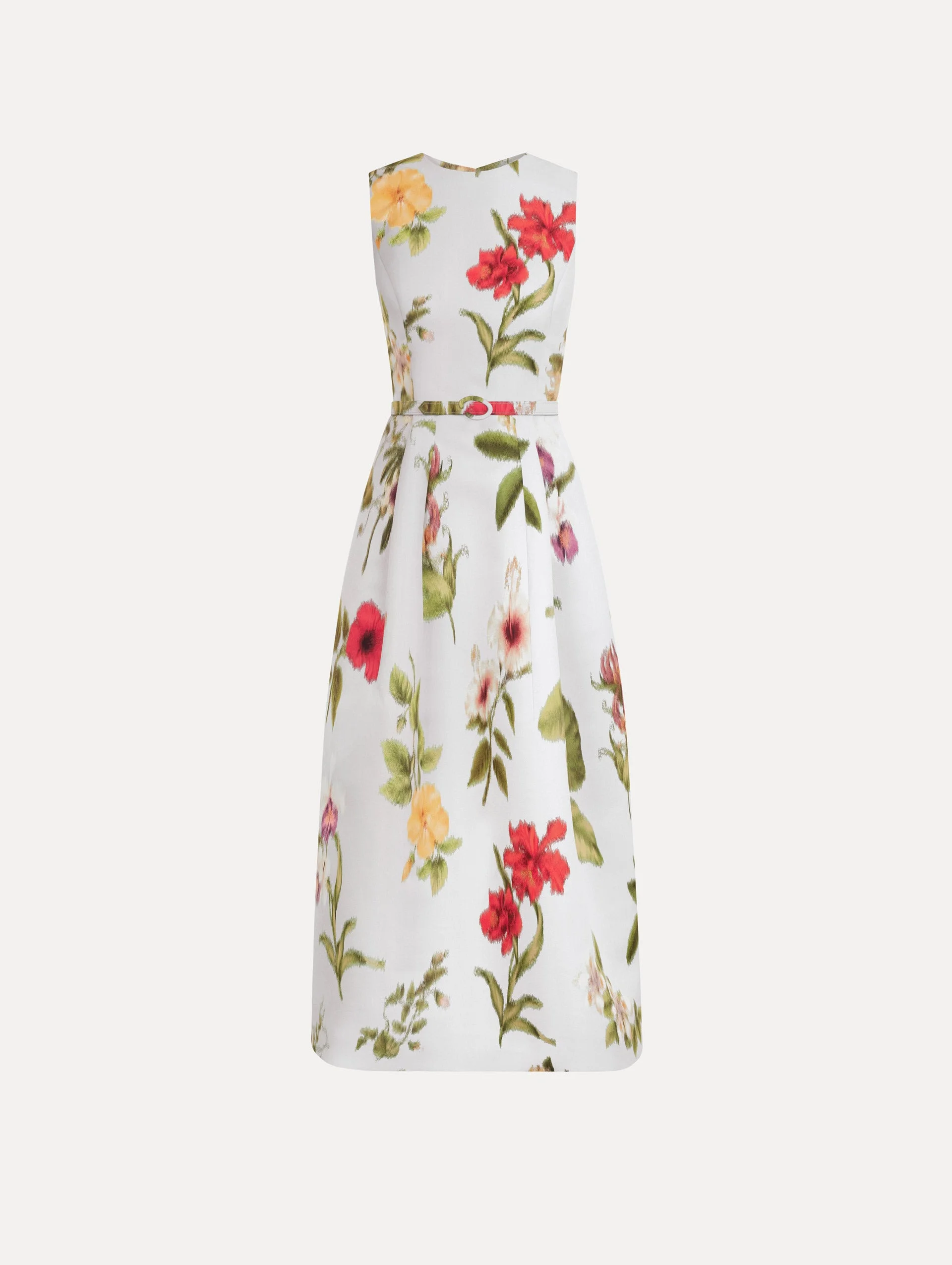 CHINÉ DOMINICAN MIXED-FLORAL FAILLE DRESS - 1