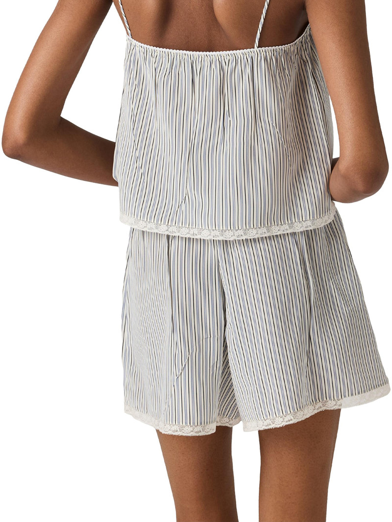 Women's Crepe De Chine Boxer Shorts - Beige 3
