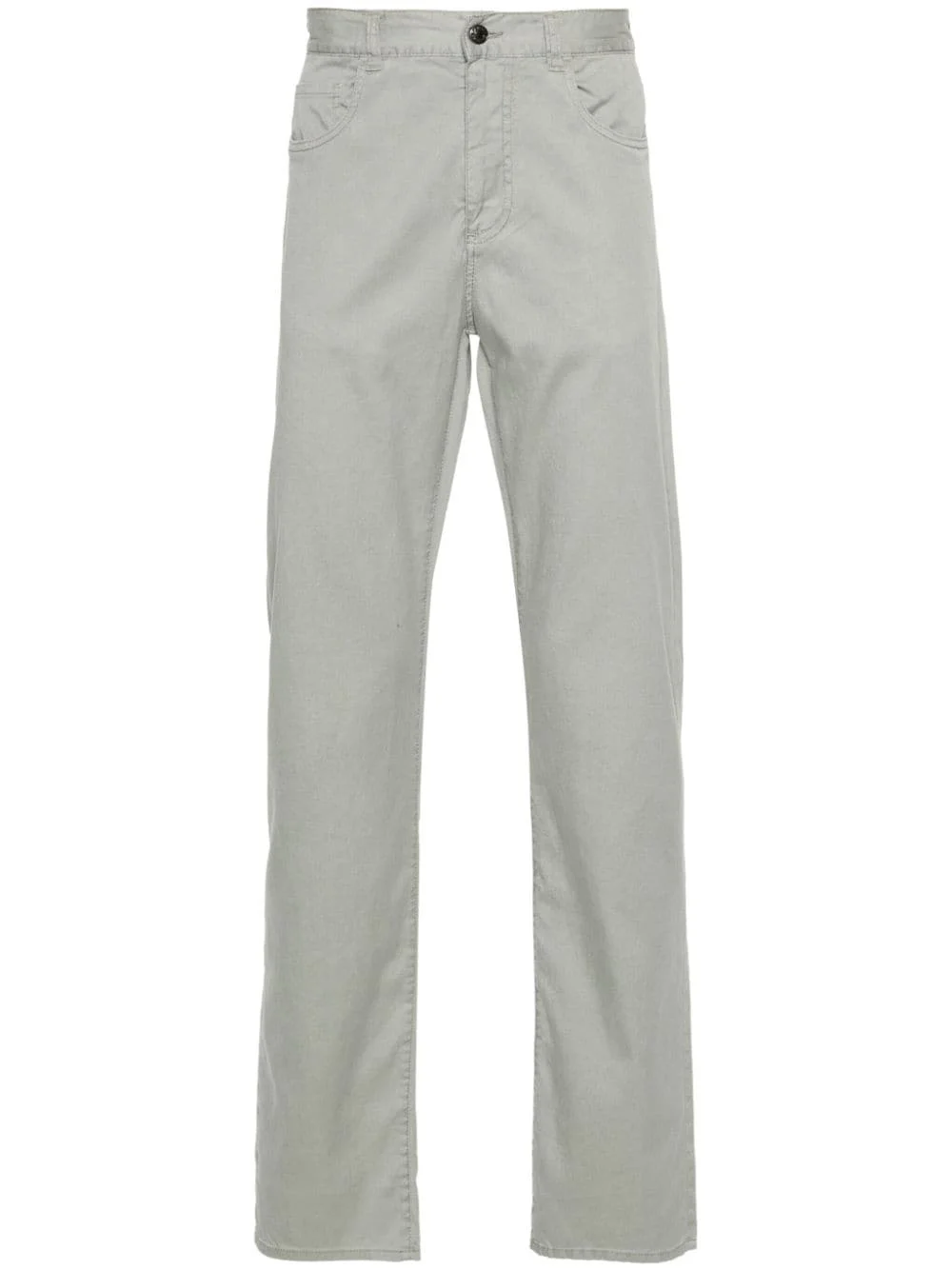 twill lyocell-blend trousers - 1