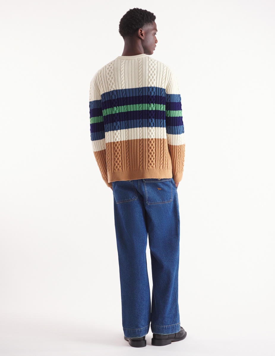STRIPED CABLE JUMPER - 5
