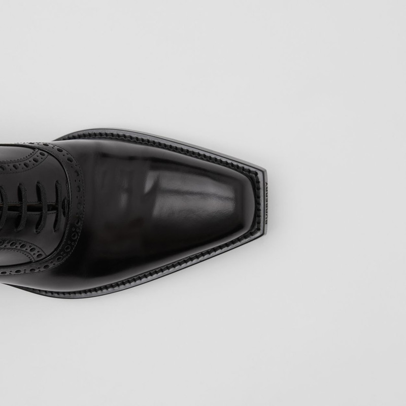 D-ring Detail Leather Heeled Oxford Brogues 6