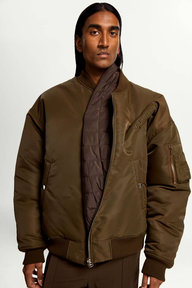 Pinched Logo Bomber 3