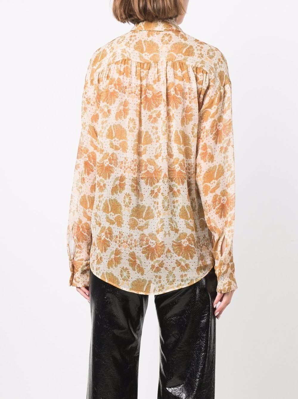 woven floral jacquard shirt - 4