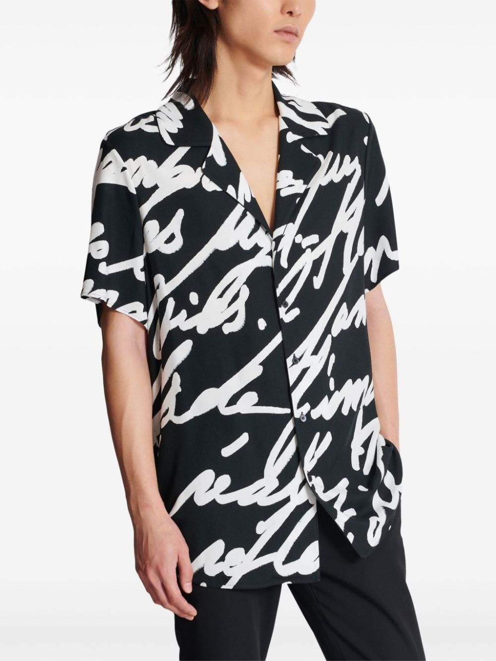 slogan-print shirt - 6