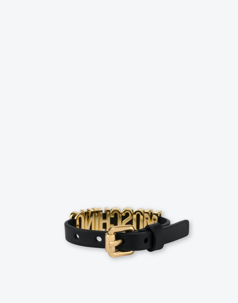 LETTERING LOGO CALFSKIN BRACELET 1