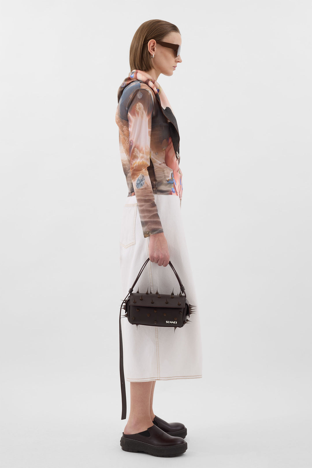 SPIKY SMALL LABAULETTO BAG / mud - 3
