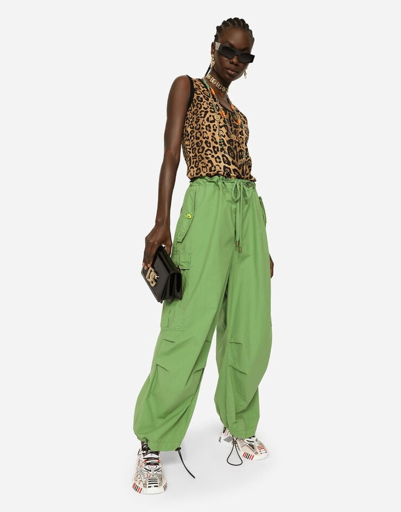 Leopard-print jersey tank top 4
