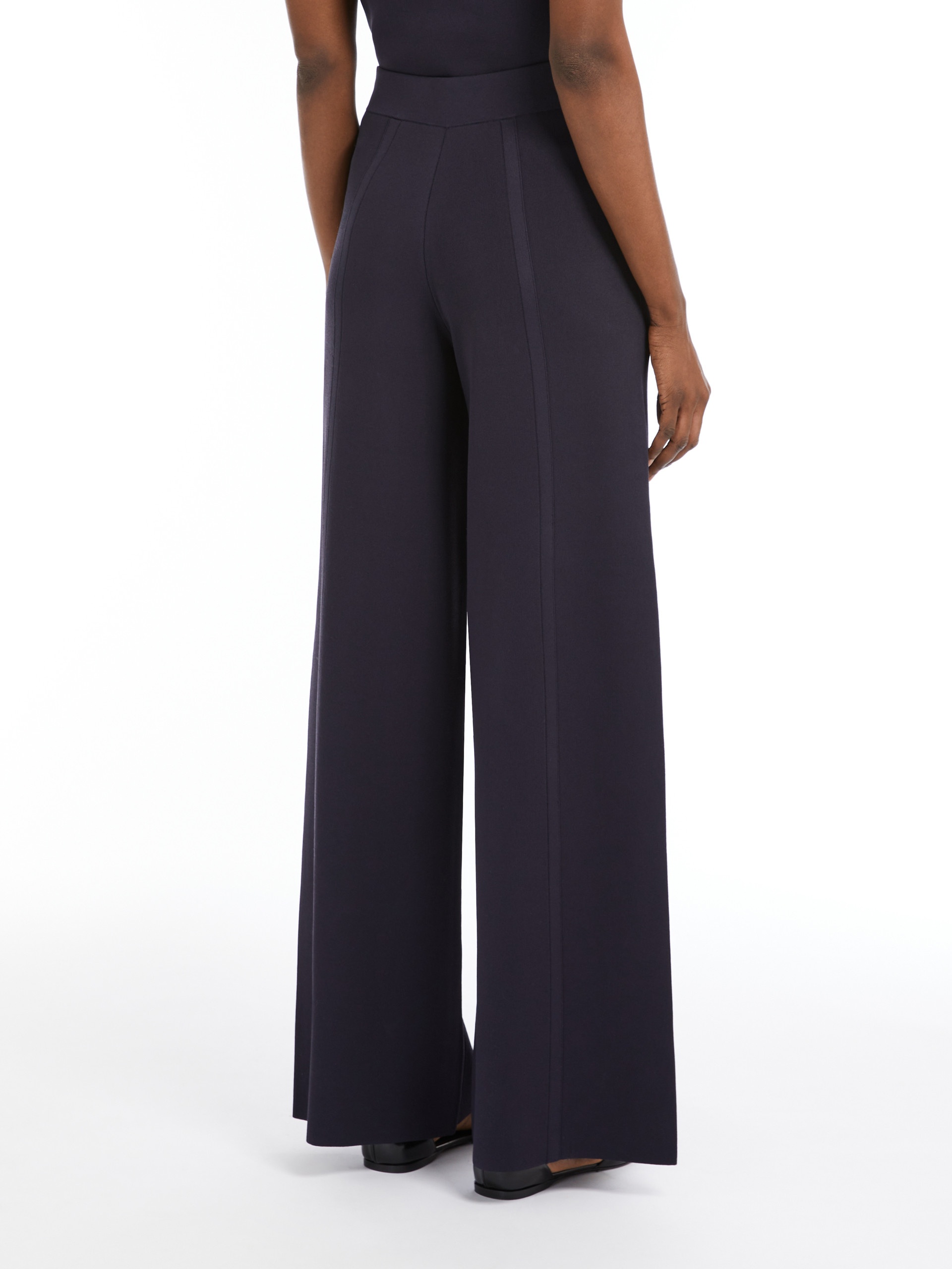 ASSIRO Wide-leg viscose knit trousers - 4