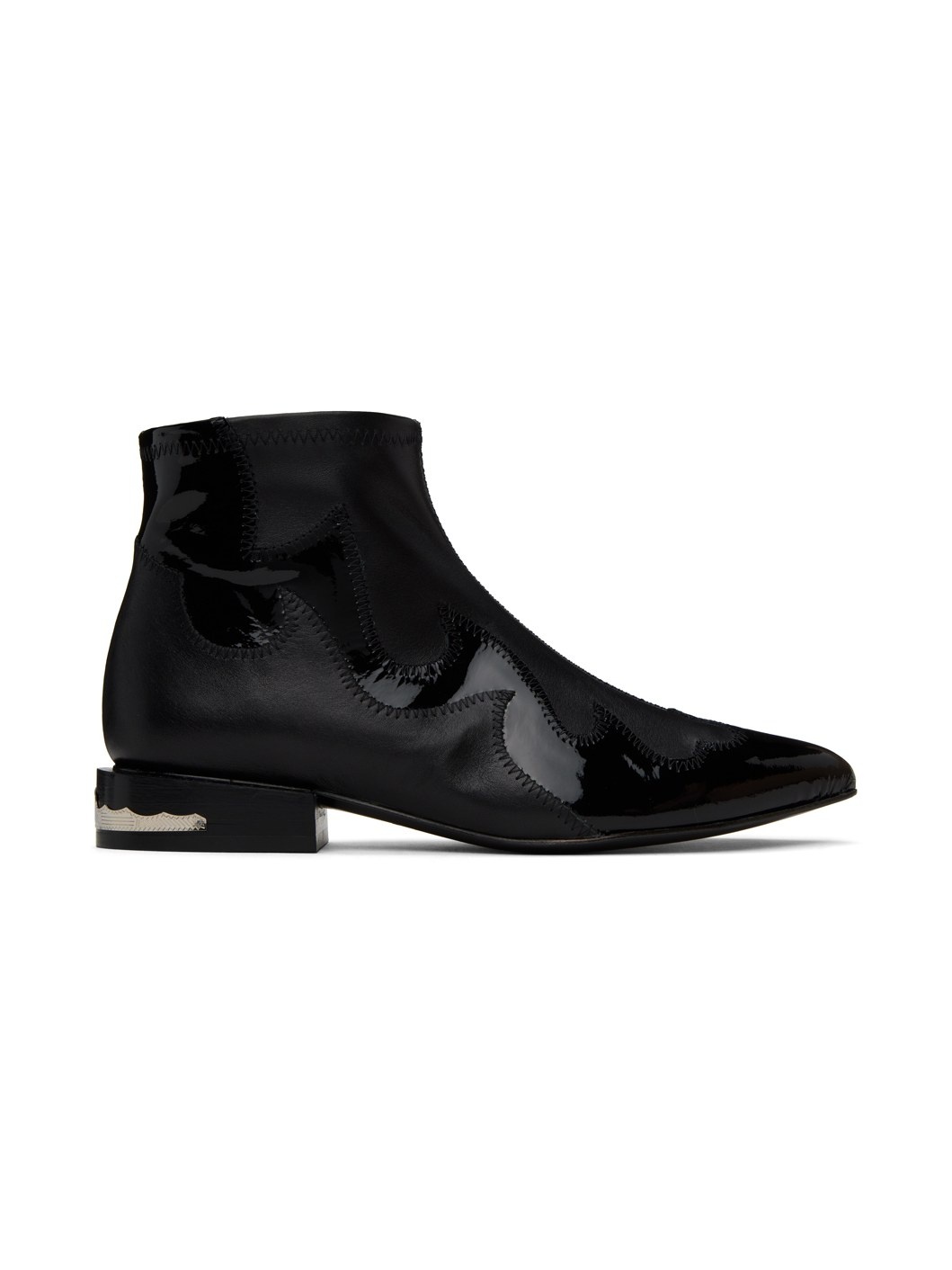 Black Paneled Boots - 1