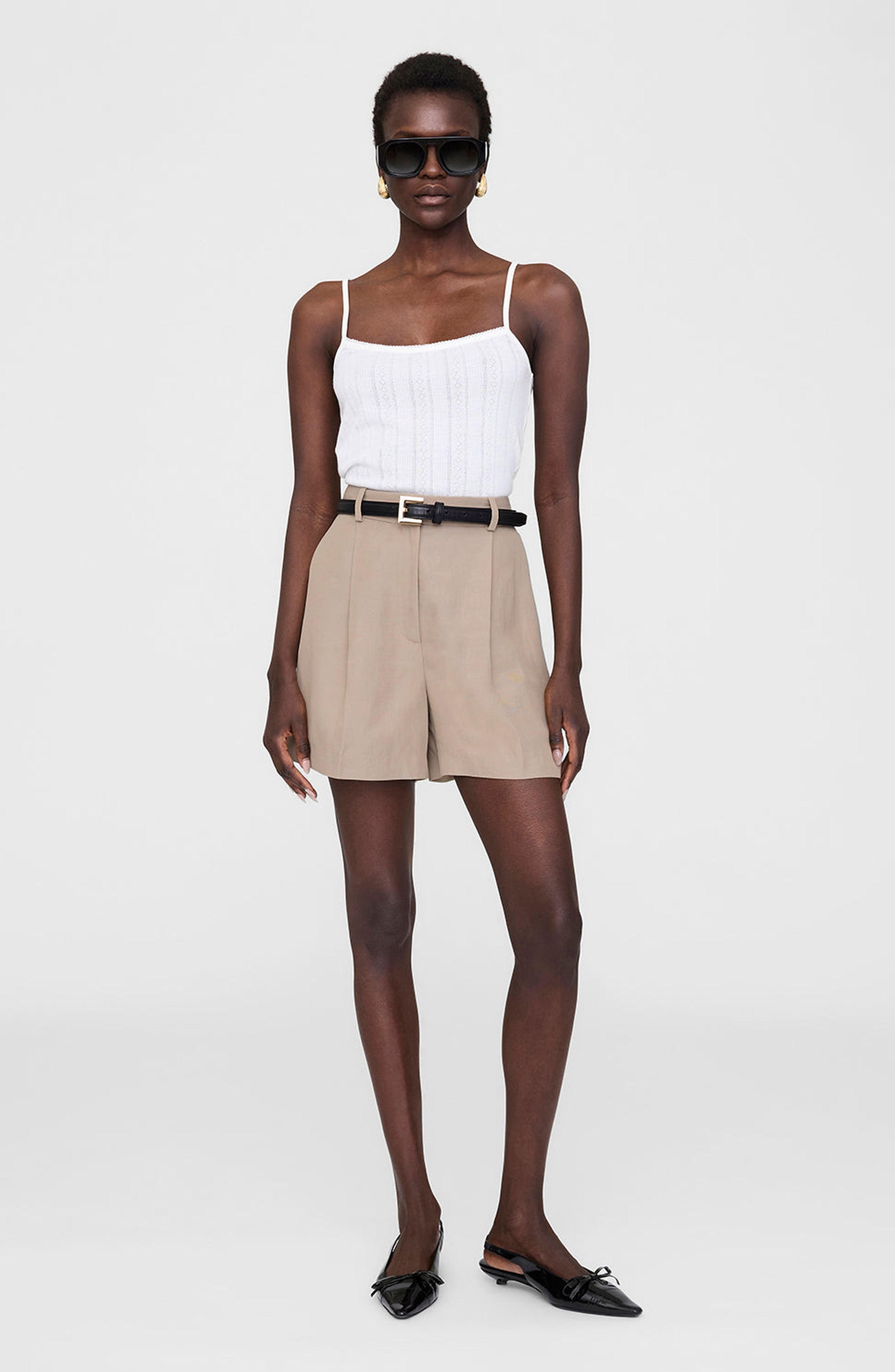 ANINE BING Trent Short in Fawn at Nordstrom - 1