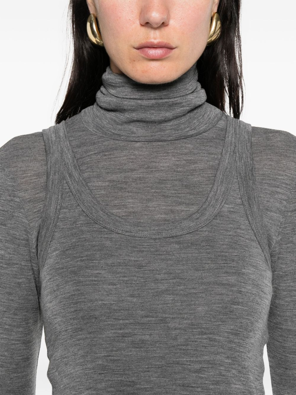 turtleneck merino-wool top - 5