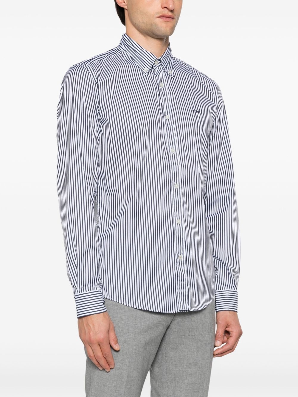 logo-embroidered shirt - 3