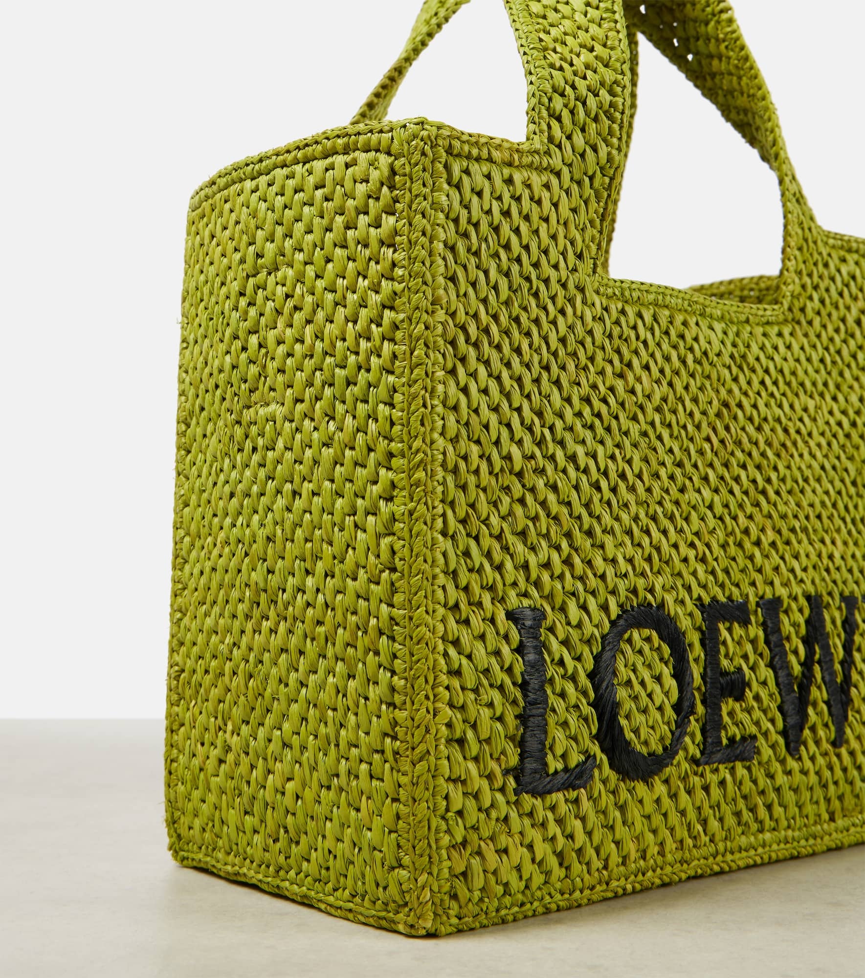 Paula's Ibiza Font Small raffia tote bag - 5