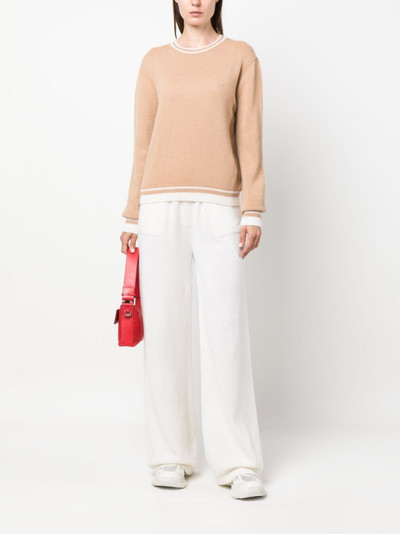 MSGM wide-leg wool-cashmere blend trousers outlook