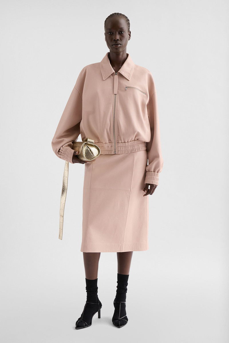 Jil Sander Leather Bomber Jacket outlook