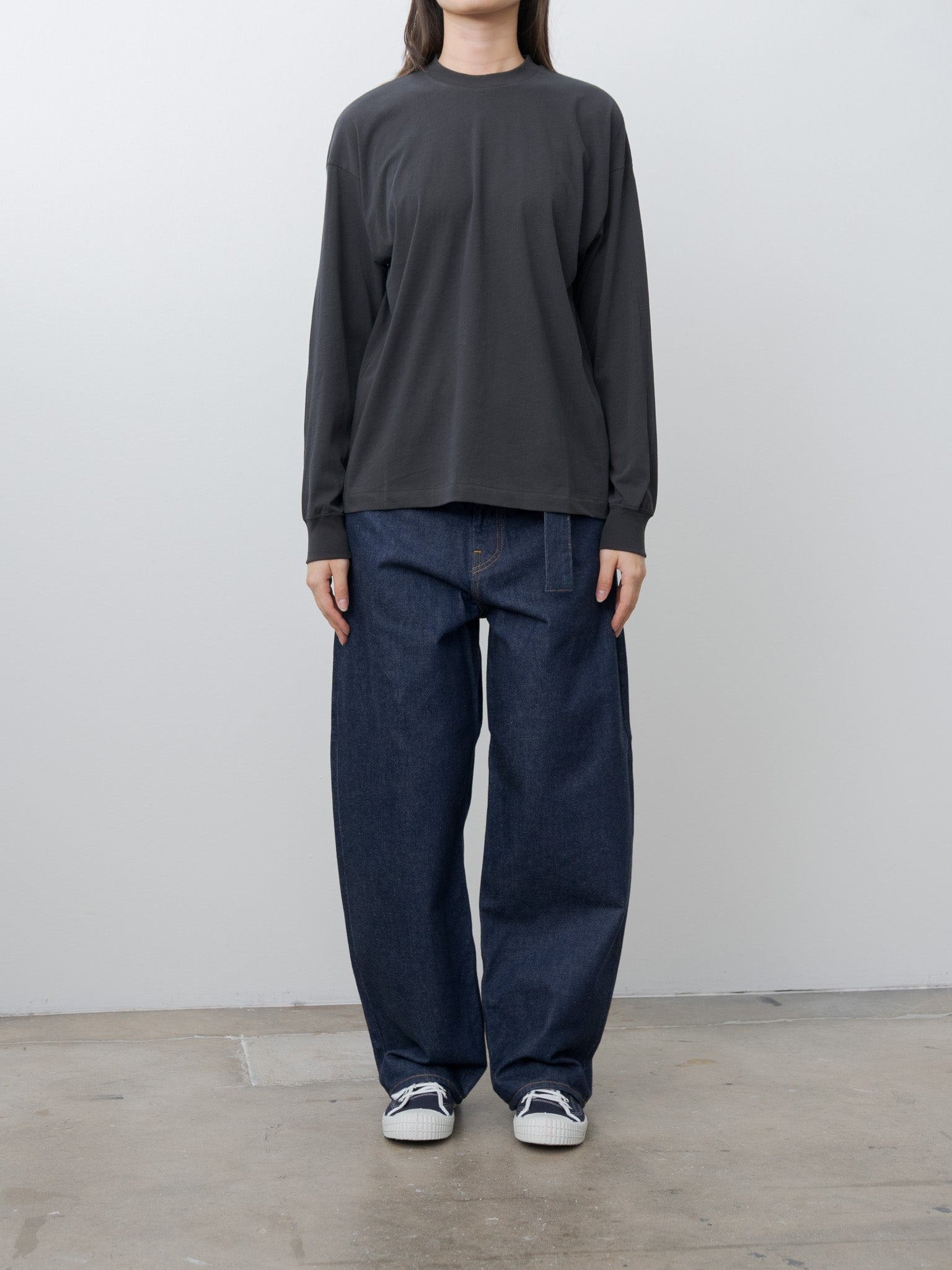 Fresca Nubuck Longsleeve T–Shirt - Charcoal Gray - 8