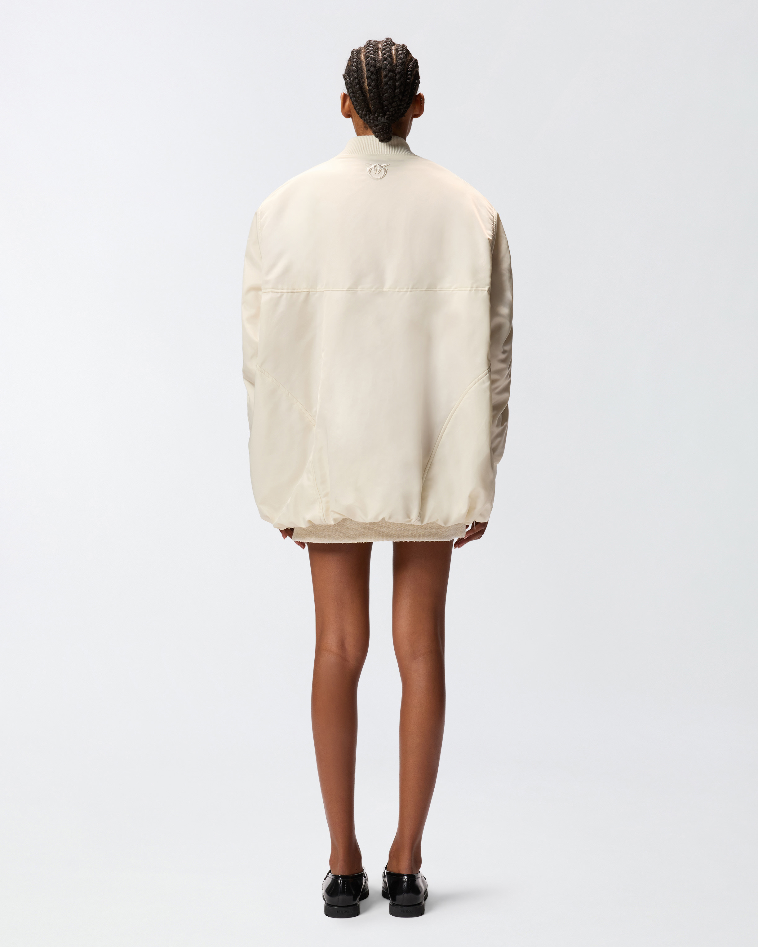 LONG TECHNICAL SATIN BOMBER JACKET - 4