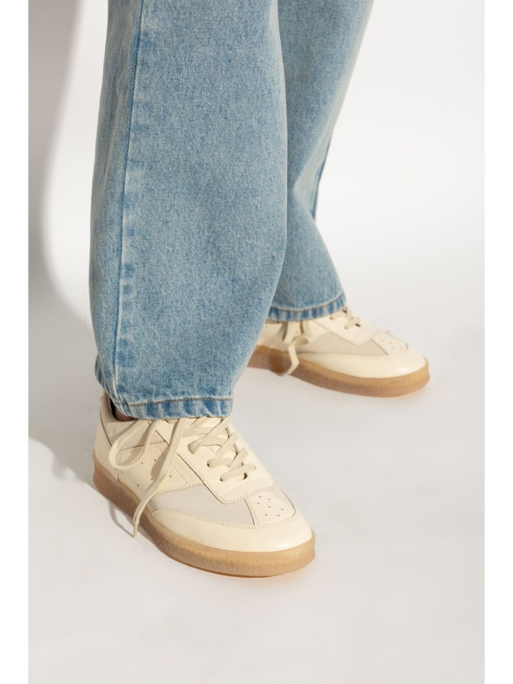 panelled low-top trainers - 2