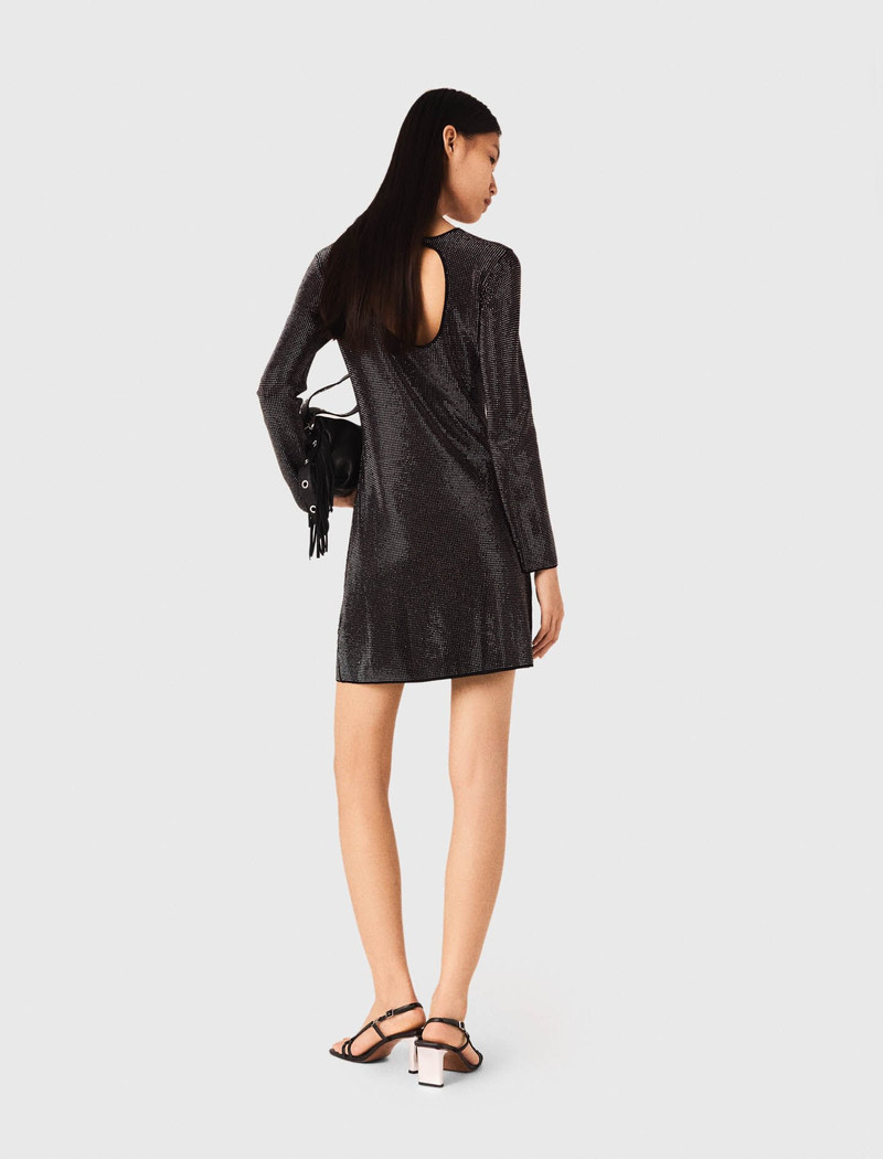 Mini rhinestone knit dress 4
