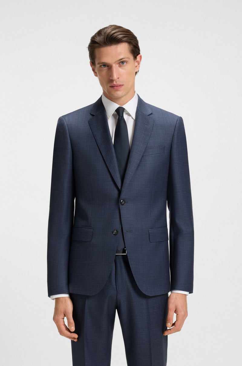 SLIM-FIT THREE-PIECE SUIT IN CHECKED WOOL 2