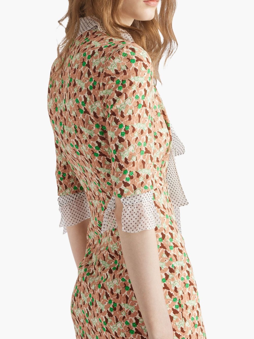 printed georgette midi dress - 4
