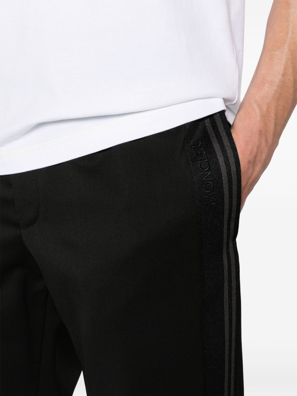 straight-leg gabardine track trousers - 5