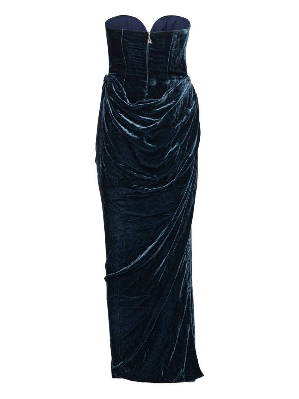 velvet slit maxi dress - 1