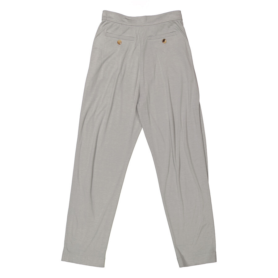 Burberry Ladies Heather Melange Strap Detail Jersey Tailored Trousers - 5