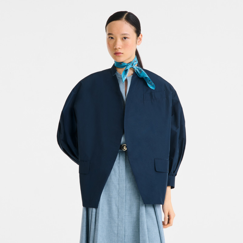 Longchamp French Bandana Silk scarf 50 Lagoon - Silk outlook