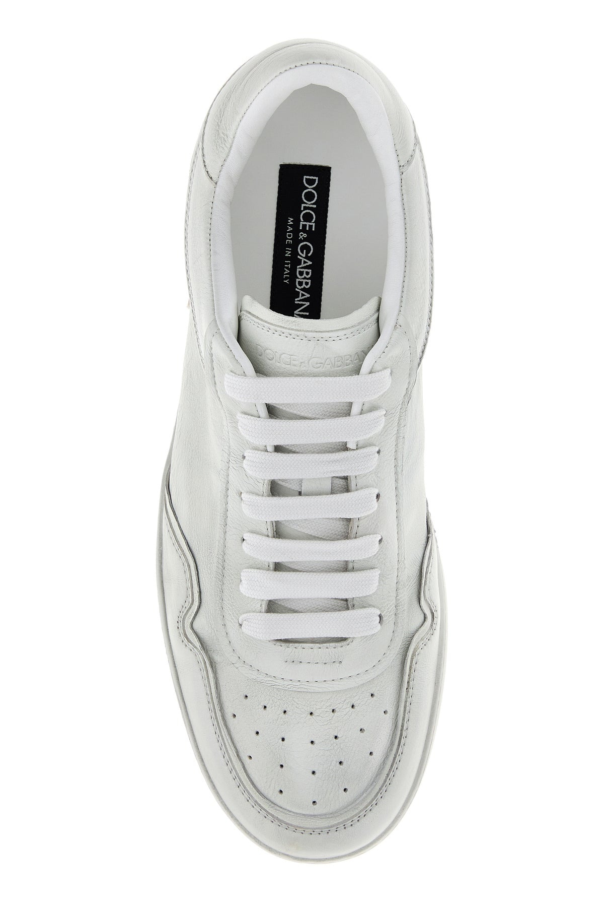 Chalk leather sneakers - 4
