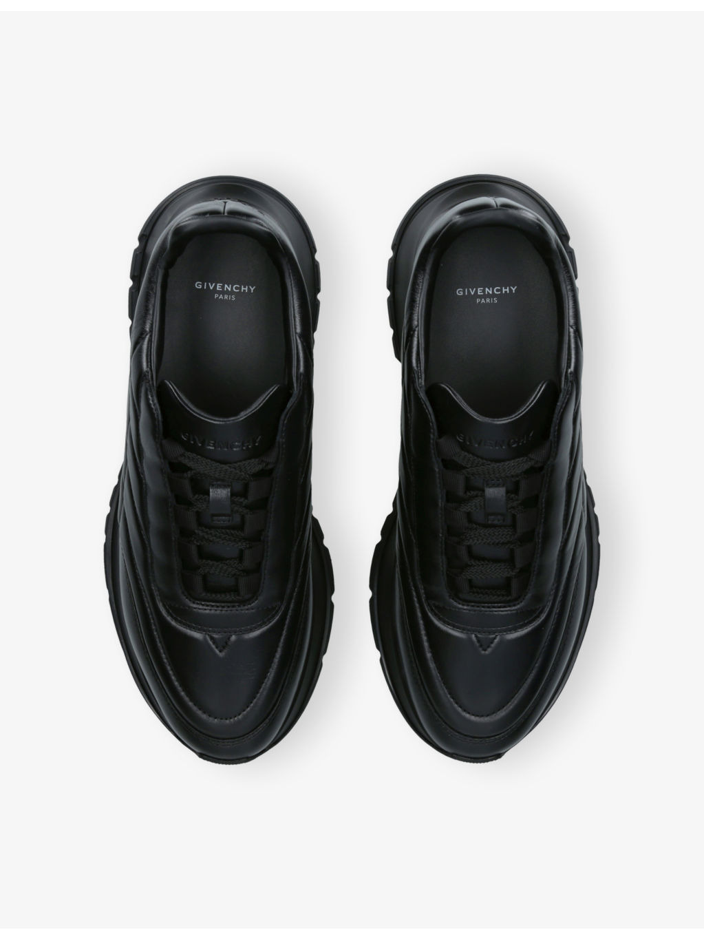 Padded Leather Trainers - 2