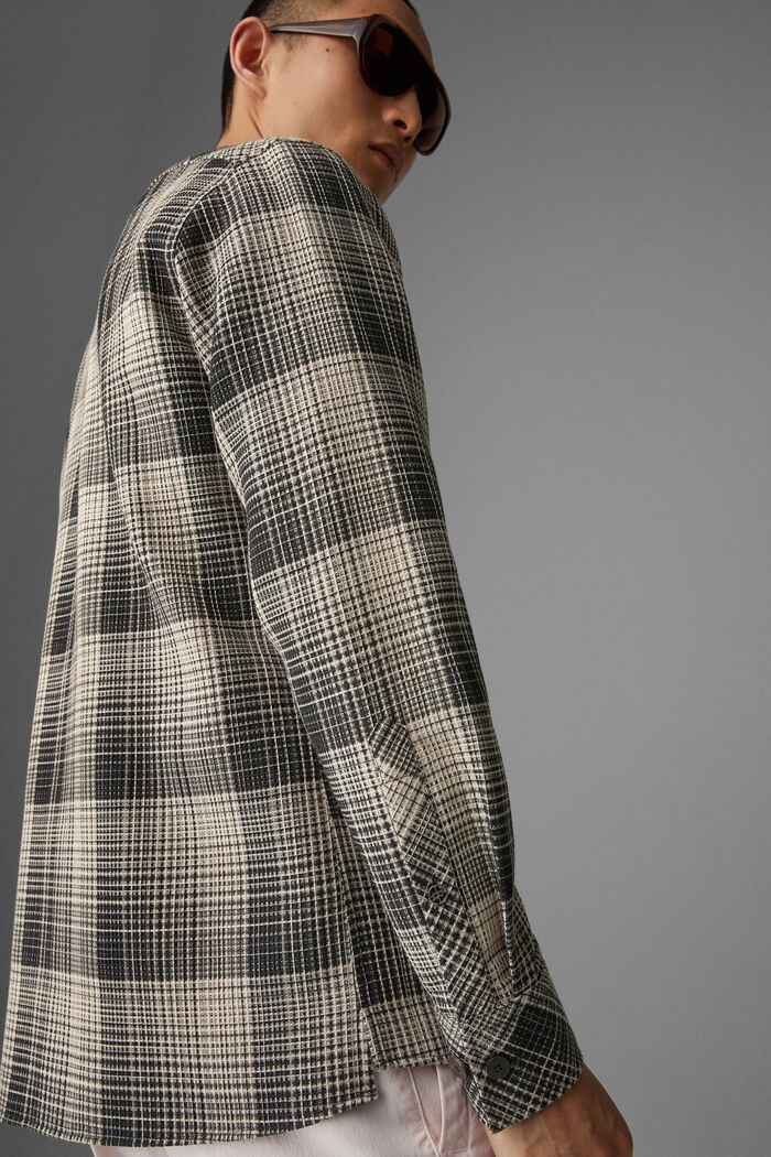 Clive Cotton shirt in Sand/Black - 5