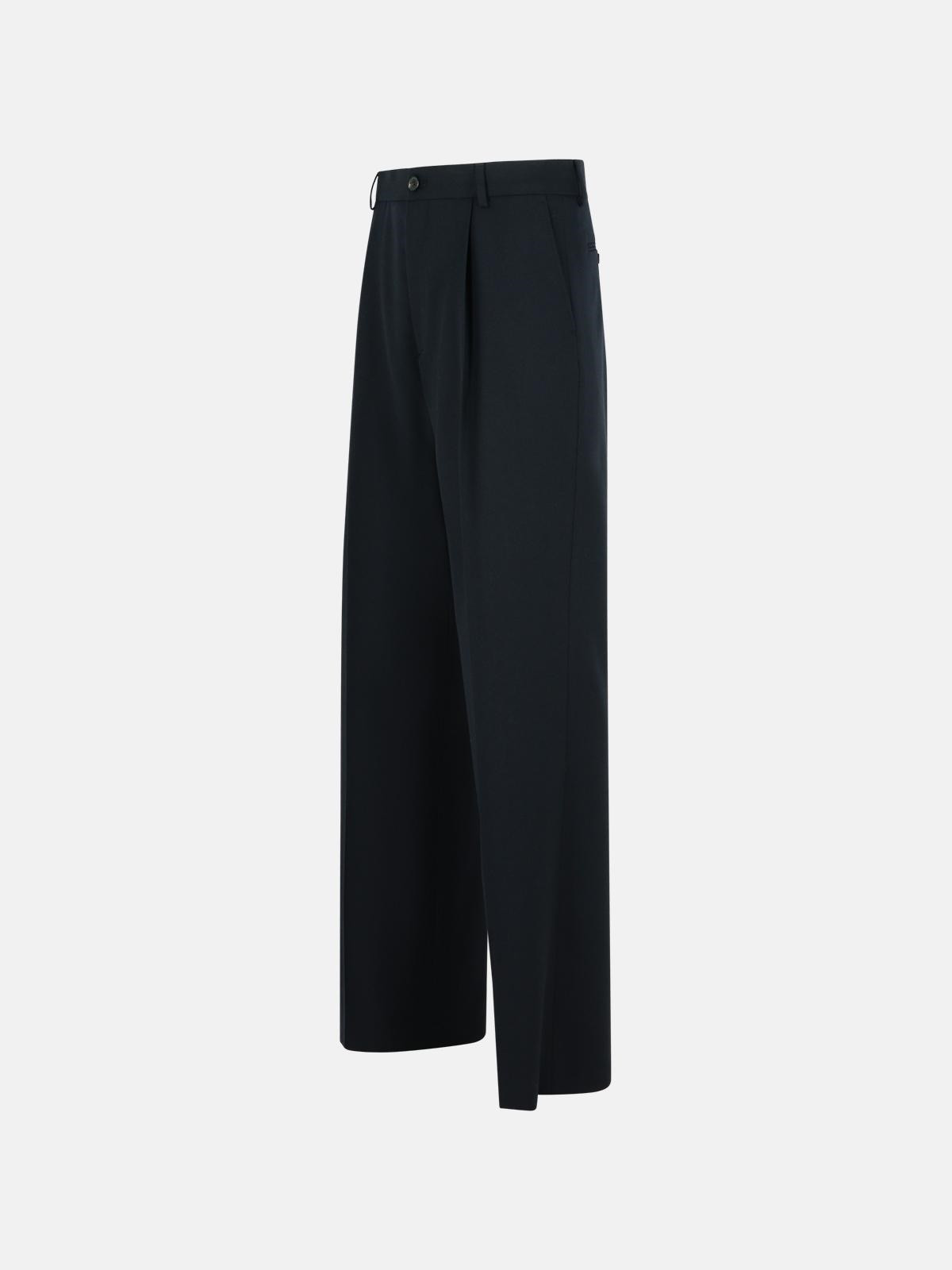 'PENRUD' STRAIGHT BLACK WOOL PANTS - 2