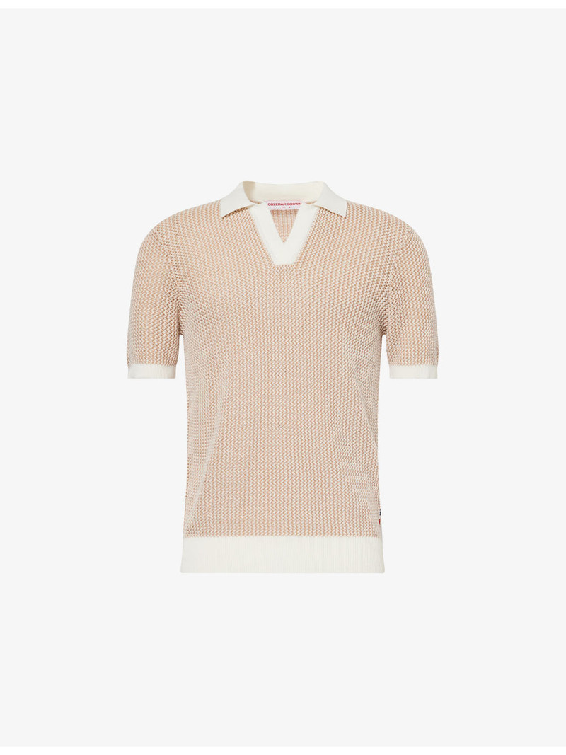 Horton Cotton-Crochet Polo Shirt 1