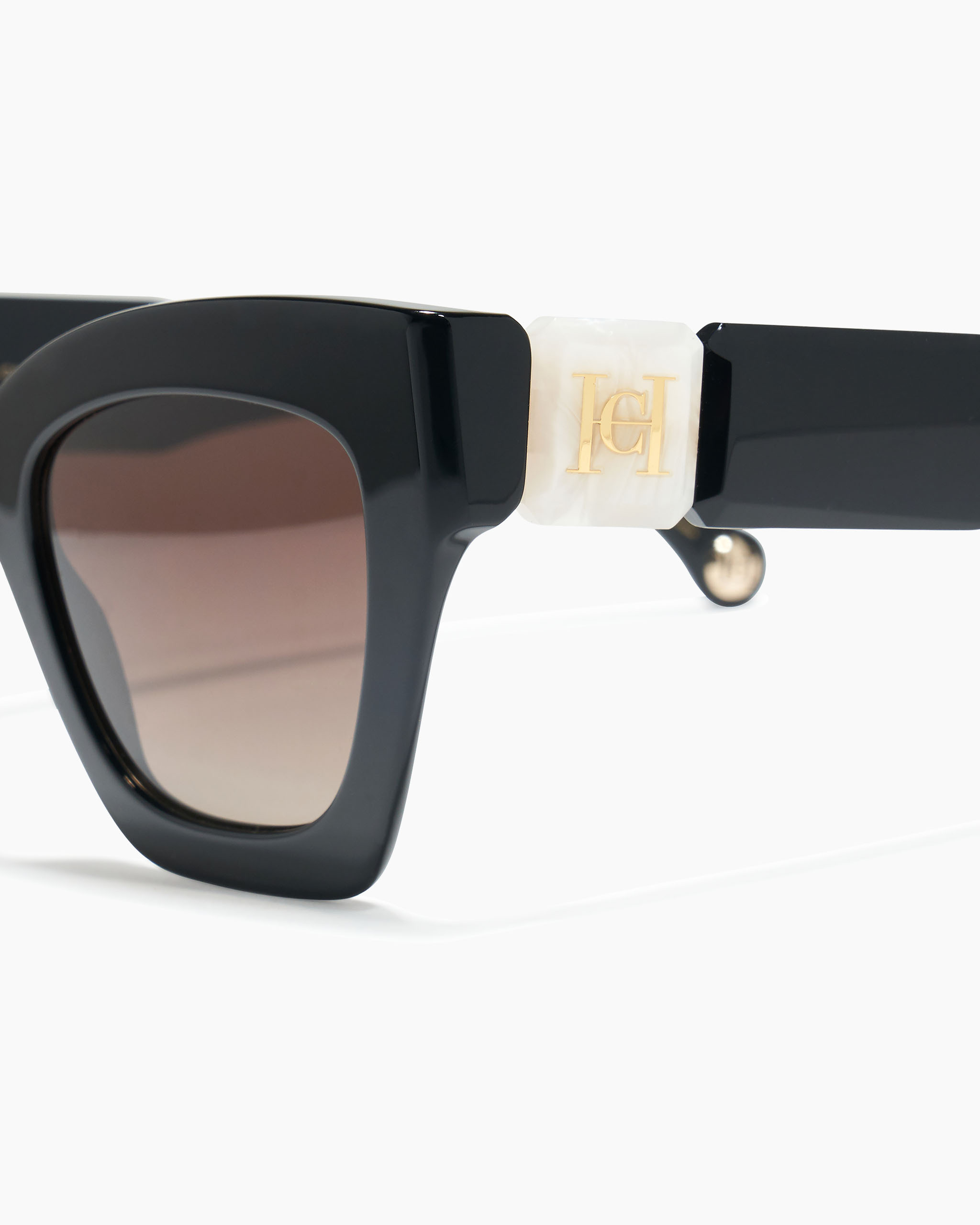 Cat Eye Sunglasses with Temple Insert - 3