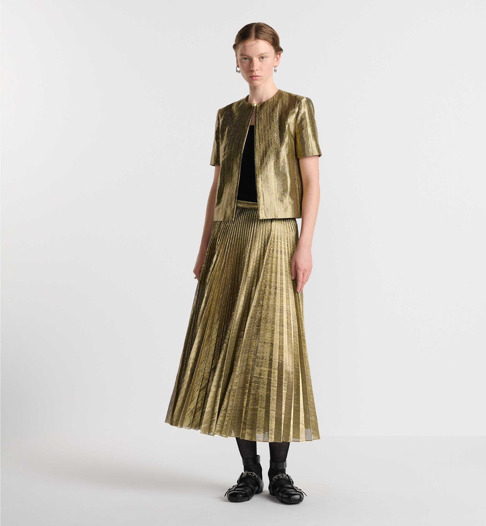 Dior Or Mid-Length Pleated Skirt - 2