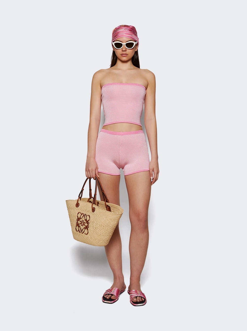 Micro Stripe Mini Short Guava Stripe - 5