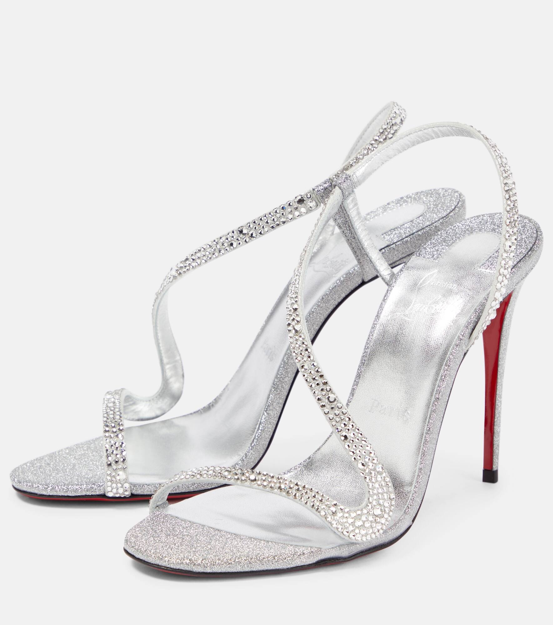 Rosalie Strass 100 embellished sandals - 5