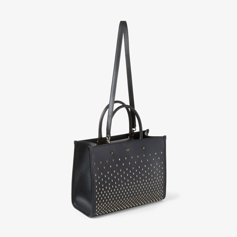 Varenne M Tote
Black Leather Tote Bag with Studs 5
