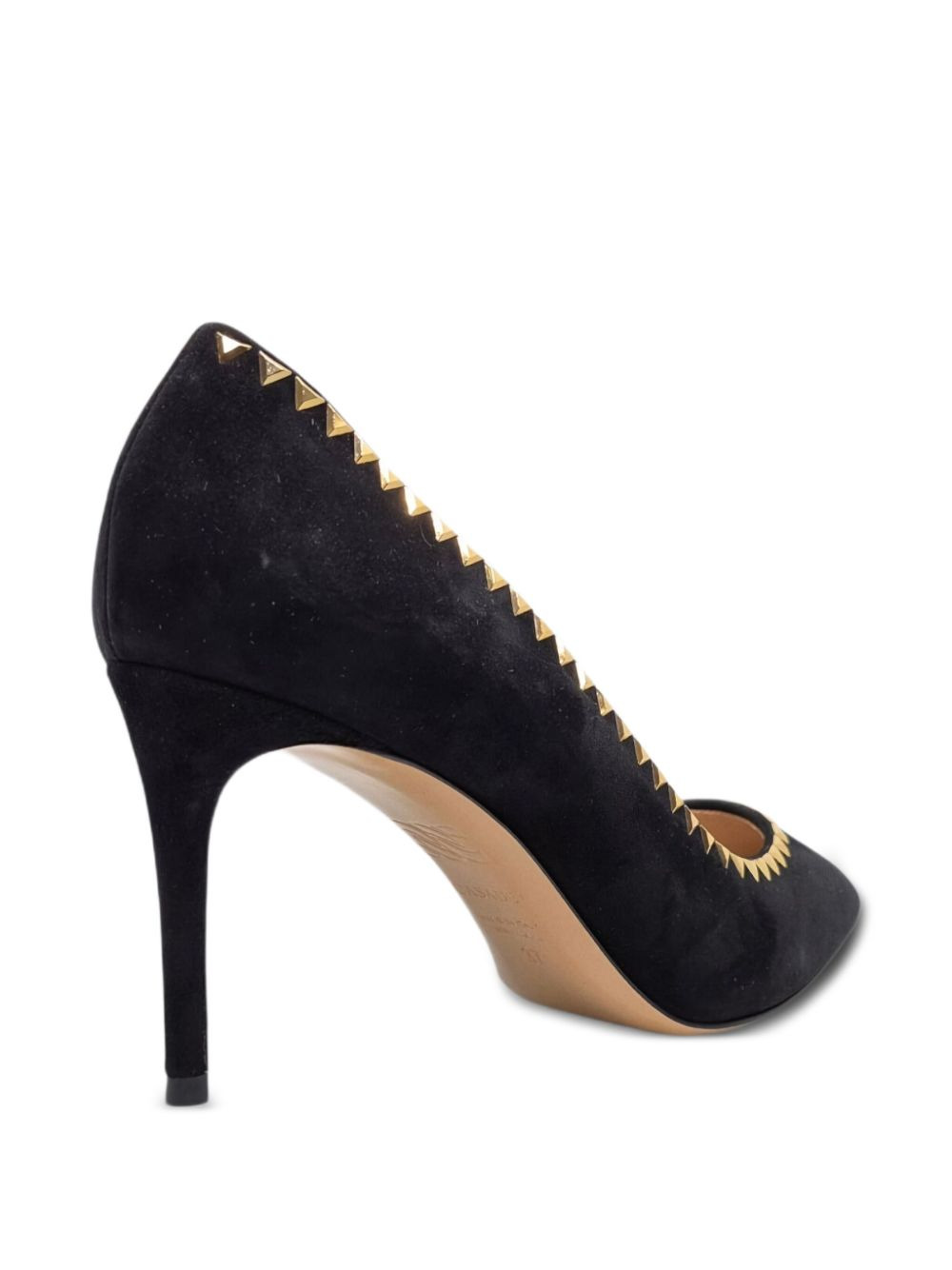 suede pointed-toe pumps - 4