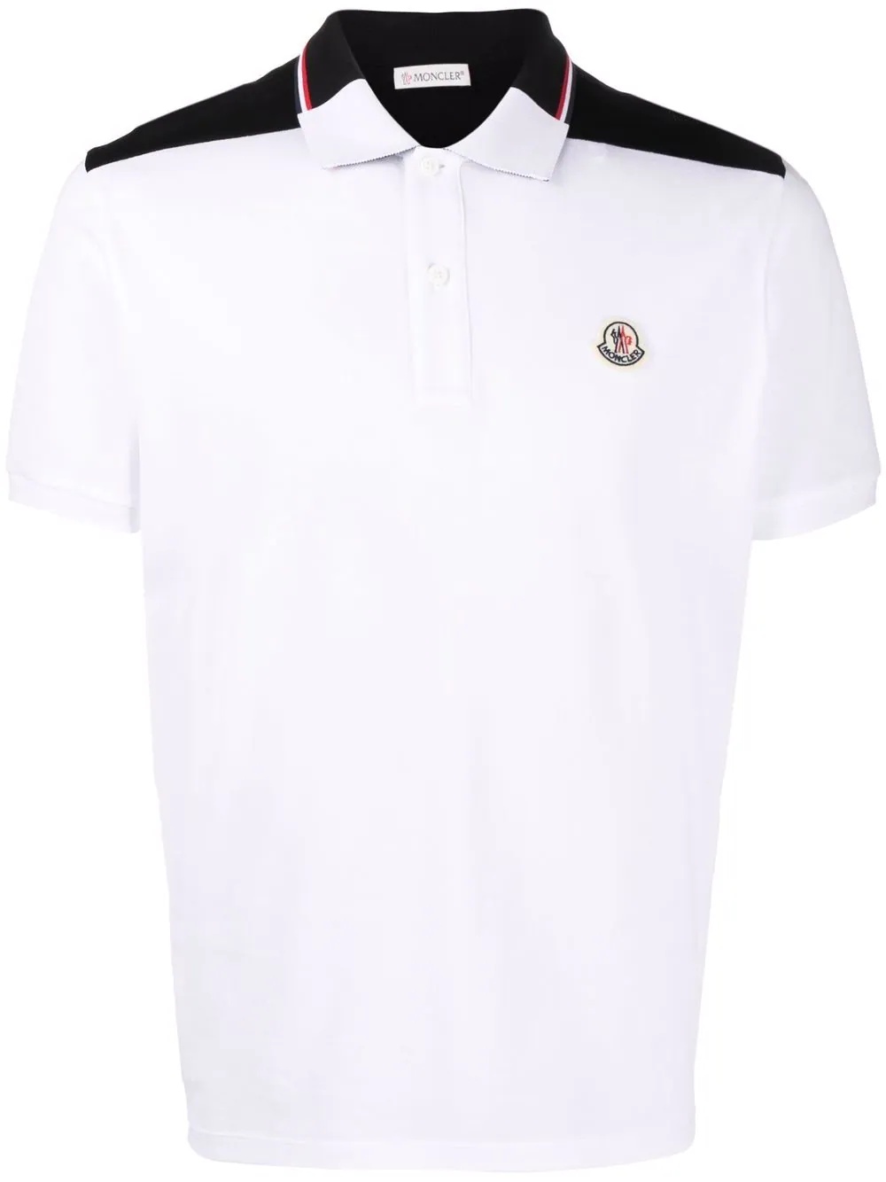 two-tone cotton polo shirt - 1