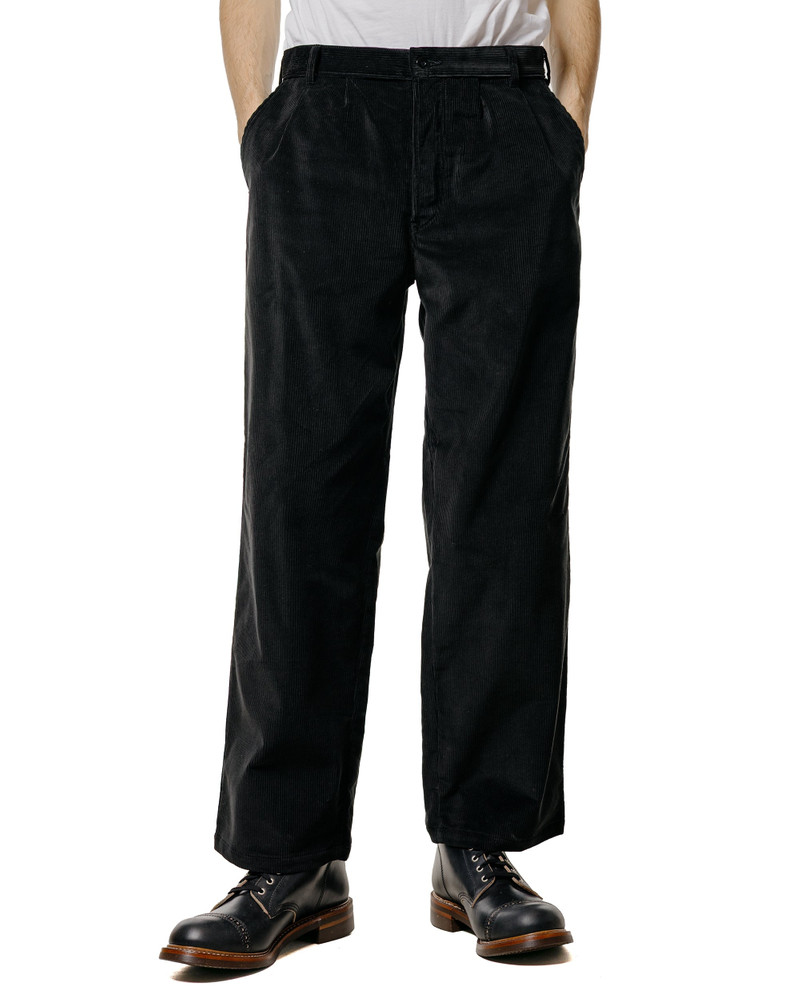 The Real McCoys MP25105 Double-Pleat Corduroy Trousers Black outlook